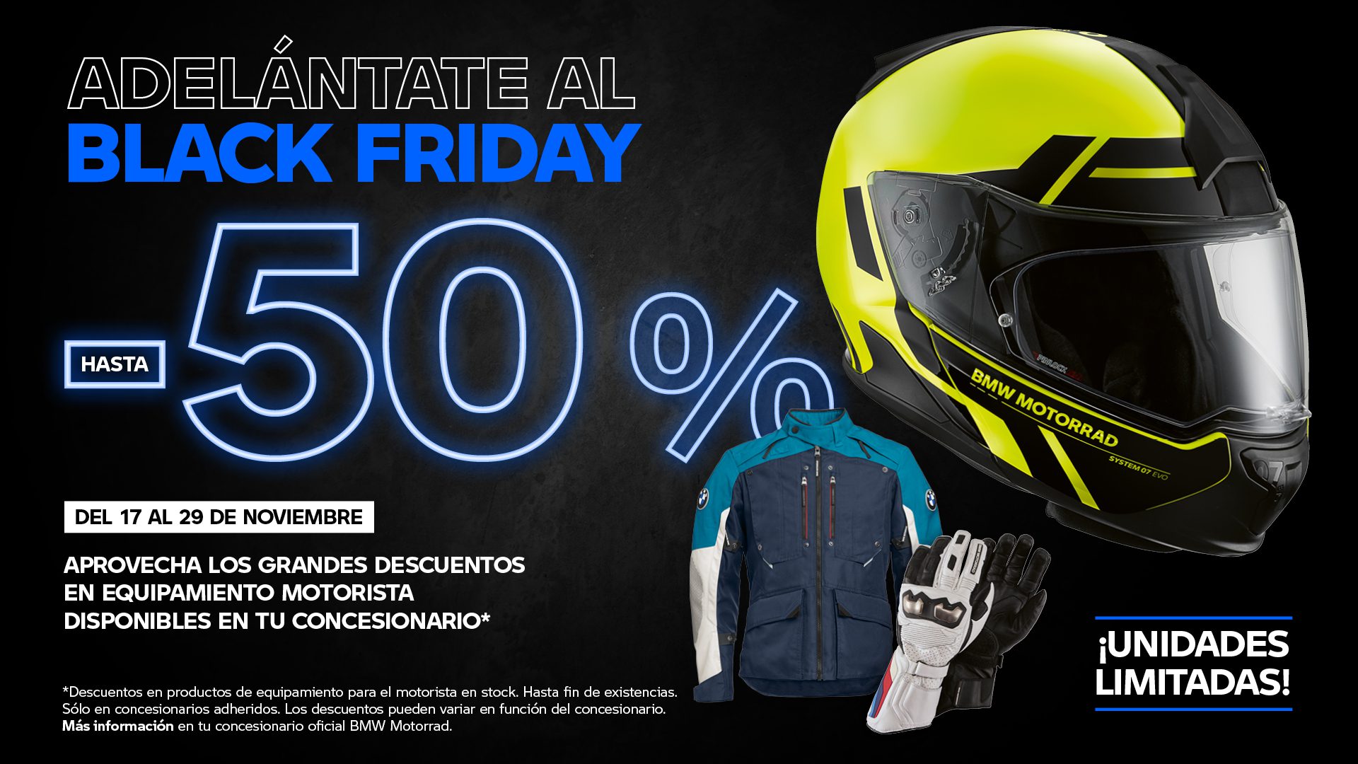 WEB_BLACKFRIDAY Pre Black Friday Equipamiento del Motorista en Motorgorbea